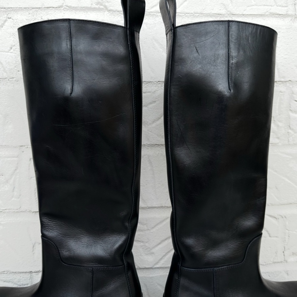 New BOTTEGA VENETA Tire Knee-High Leather Boots Size 36.5 - Picture 9 of 16